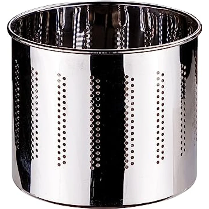 DEMA Edelstahl Obst- und Beerenpresse 5 L, mechanische Tischpresse mit pulverbeschichtetem Stahlrahmen und 2 Edelstahl-Körben – Bild 4