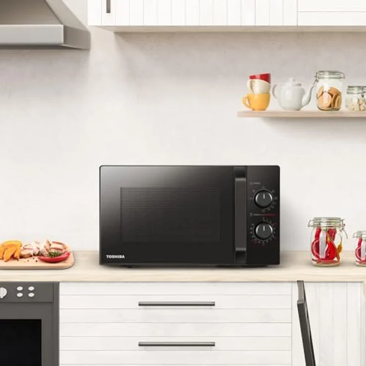 Toshiba MW2-MG20PF Mikrowelle mit Grill, Standgerät, 800 Watt, 20 Liter Garraum, schwarz – Bild 8