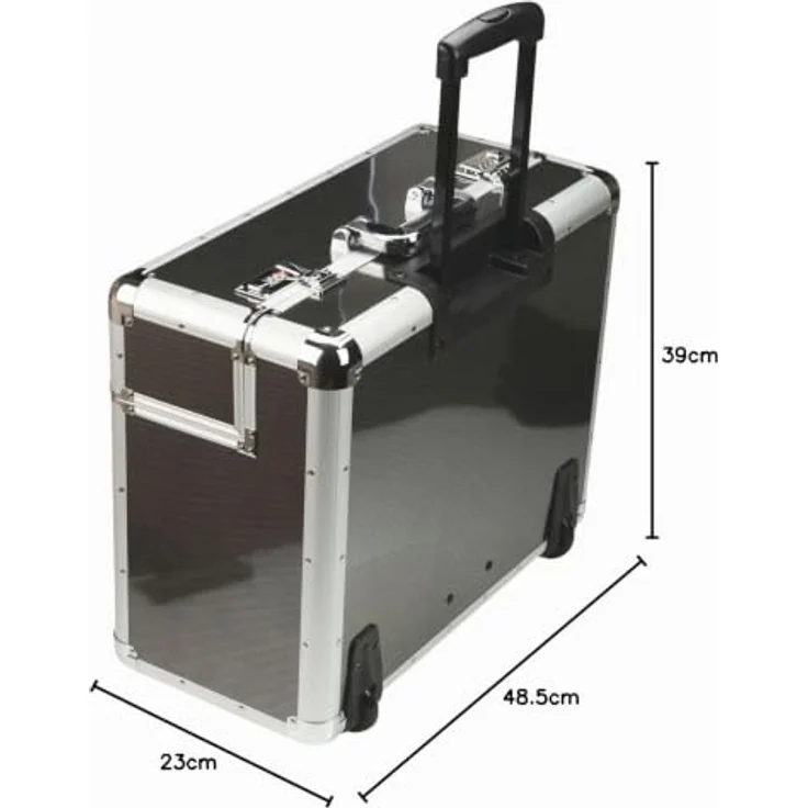 Alumaxx Pilotenkoffer, Carbonoptik, herausnehmbares Organizerfach, Silber-Schwarz, 41 l – Bild 10