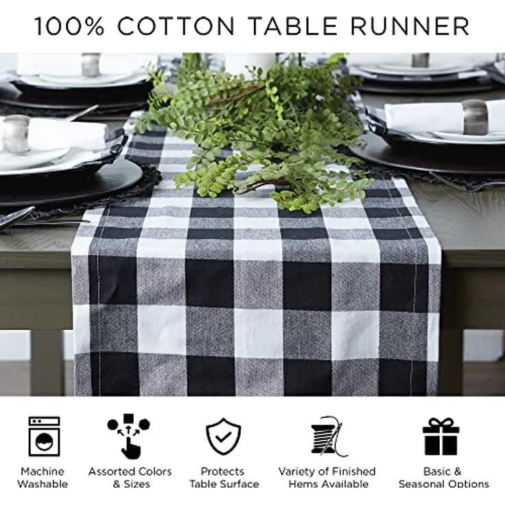 DII 100% Cotton Cloth Napkins Fall Leaves with Border, Set, 6 Piece – Bild 7