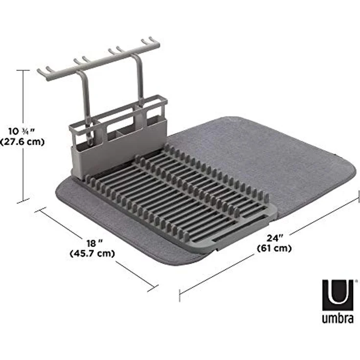 umbra Udry Wanddekoration Geschirr Trockengestell und Abtropfmatte In Einem, Medium – Bild 3