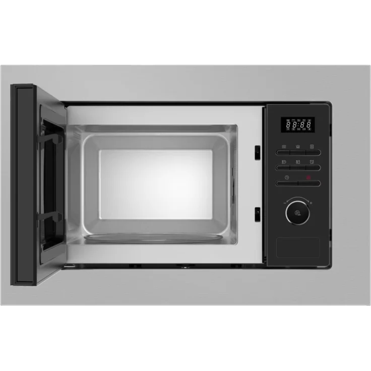 Heinner HMW-MD20BISS Einbau-Mikrowelle, 20L, 800W, Grill mit LED-Display, Silber/Schwarz – Bild 1