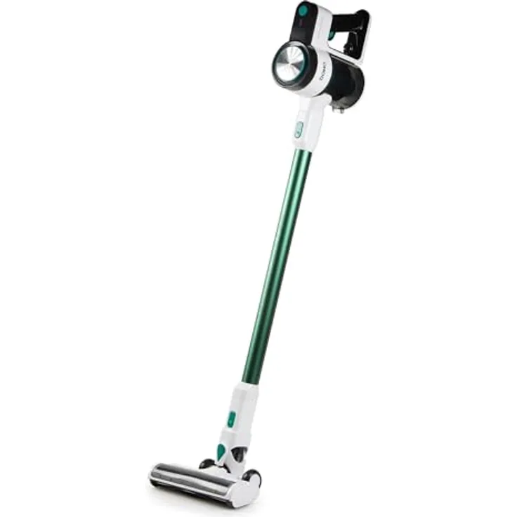 Domo DO241SV Stielstaubsauger, leistungsstarkes Zyklon-System, weiß/Mint, kabellos