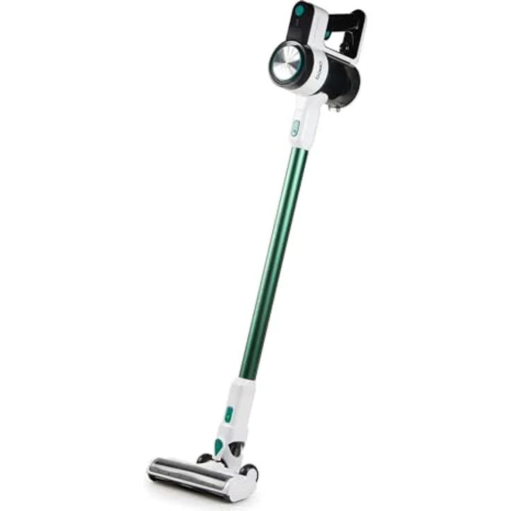 Domo DO241SV Stielstaubsauger, leistungsstarkes Zyklon-System, weiß/Mint, kabellos – Bild 1