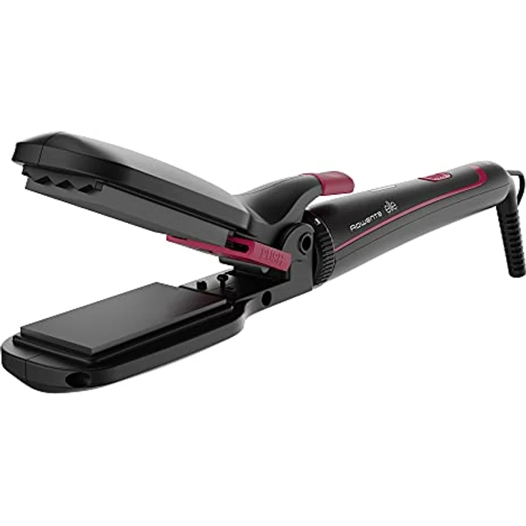 Rowenta CF4222 Elite Infinite Looks 9 in 1 Multistyler, Lockenstab, Glätteisen, Kreppeisen, Schwarz-Pink – Bild 5