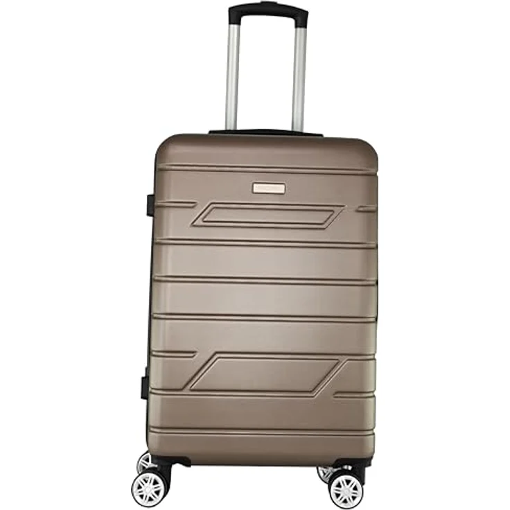 Nowi Bergamo 4 Rollen Trolley 65 cm, (62.30 l) - Stylischer Trolley in stilvollem Design, mit Kreuzpackgurt und Wäschefach, in schwarz – Bild 4