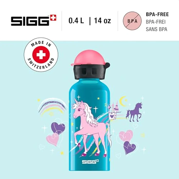 Sigg Kinder Trinkflasche Sigg Kids Bella Unicorn 0.4 L, bunt, 0.4, 8625.90 – Bild 2