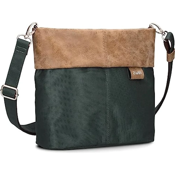 Zwei Olli Umhängetasche 25 cm, braun, 100% Polyester, 25 x 10 x 23 cm – Bild 1