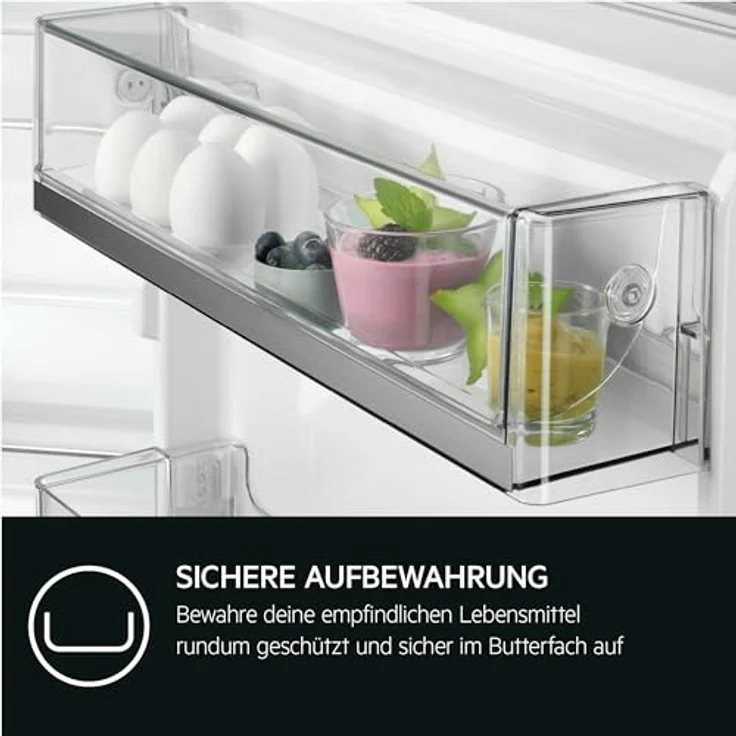 AEG Unterbau-Kühlschrank 82 cm OSK6I82EF, SpaceSmart Combo mit OptiSpace in Edelstahl – Bild 8