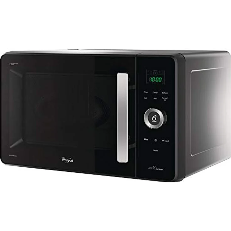 Whirlpool JQ 280 MB Mikrowelle, Standgerät, Thermobelüftet kombiniert, Freistehend mit Dampfgarer Bassa Teller Crisp und Griff, 30 Liter Garraum, Schwarz – Bild 2