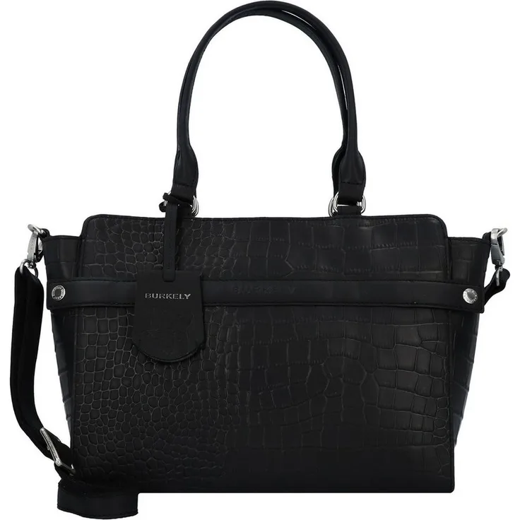 Burkely Casual Cayla Shopper, Leder mit Reißverschlussfächern, schwarz
