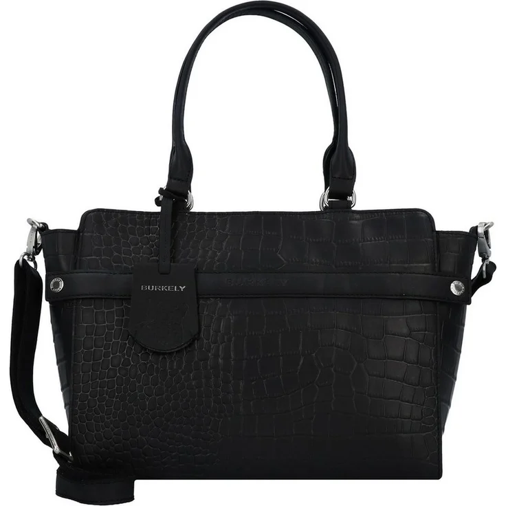 Burkely Casual Cayla Shopper, Leder mit Reißverschlussfächern, schwarz