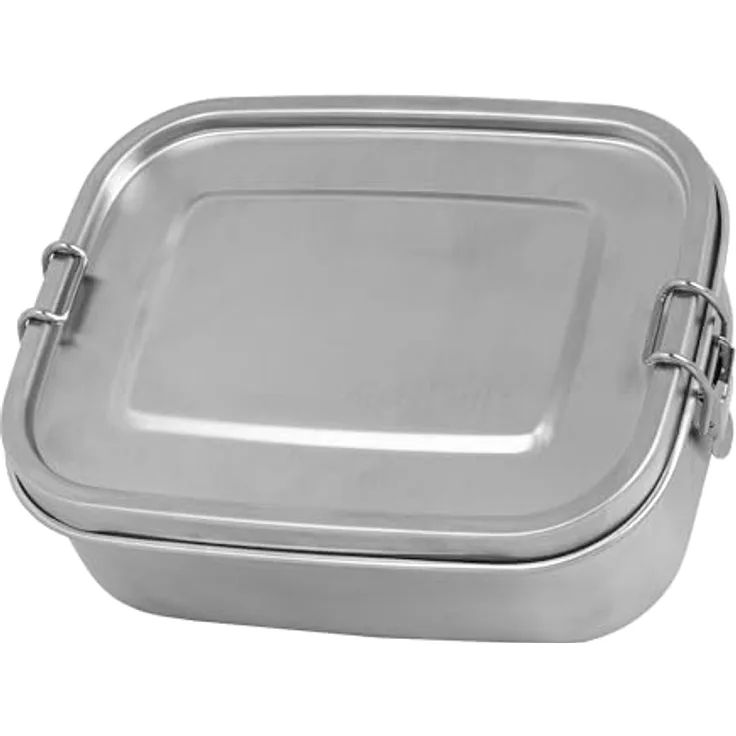 Mc Neill Lunchbox 17.5 cm, Lunchbox aus robustem Edelstahl, ideal für Kinder im Grundschulalter, schwarz
