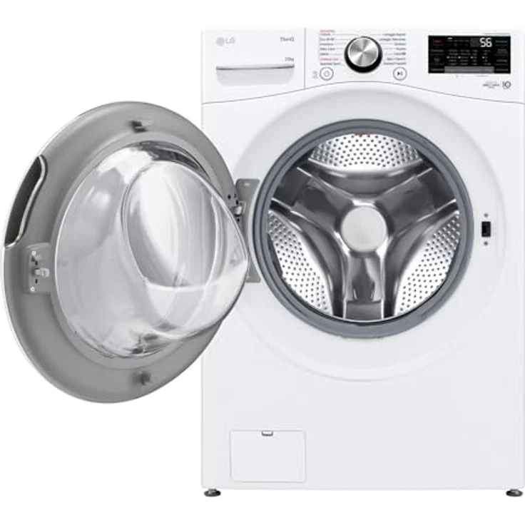 LG F0P3020TSWC, Frontlader Waschmaschine mit 20 kg Kapazität, 1000 U/min, Energieeffizienz B, 74 dB Geräuschpegel, Kindersicherung – Bild 2