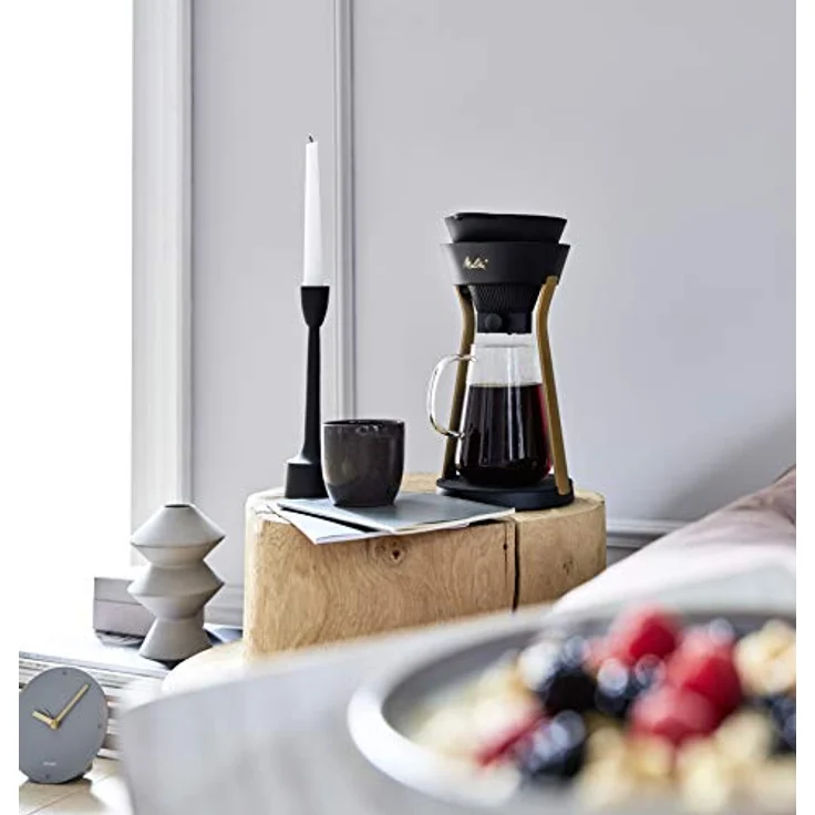 Melitta Momentum AMANO Kaffeebereiter, schwarz-gold mit Filterverschluss und Tropfschutz – Bild 4