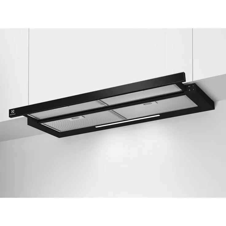 Electrolux LFP619K Flachschirm-Dunstabzugshaube 90 cm, schwarze Dunstabzugshaube mit leistungsstarkem Motor und LED-Beleuchtung
