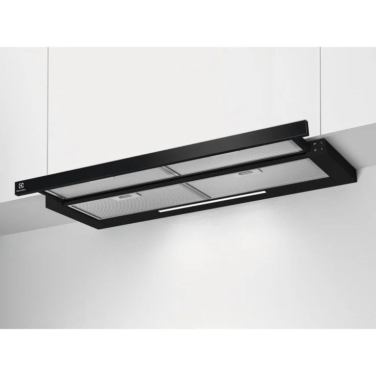 Electrolux LFP619K Flachschirm-Dunstabzugshaube 90 cm, schwarze Dunstabzugshaube mit leistungsstarkem Motor und LED-Beleuchtung