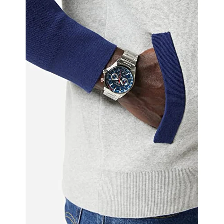 Seiko Herren Chronograph Quarz Armbanduhr aus Edelstahl mit Edelstahl Band - SSB407P1 – Bild 2
