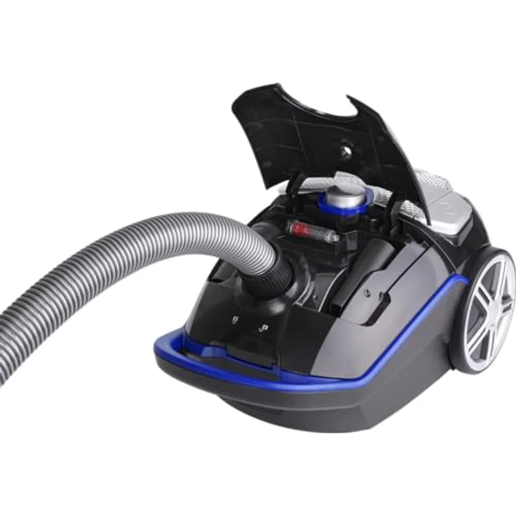 Fakir Blue Vac Power TS 721 Staubsauger mit Beutel, HEPA 14 Filter, 12 m Aktionsradius, Blau, 800 Watt, 69dB(A) leise, Zubehörfach – Bild 2
