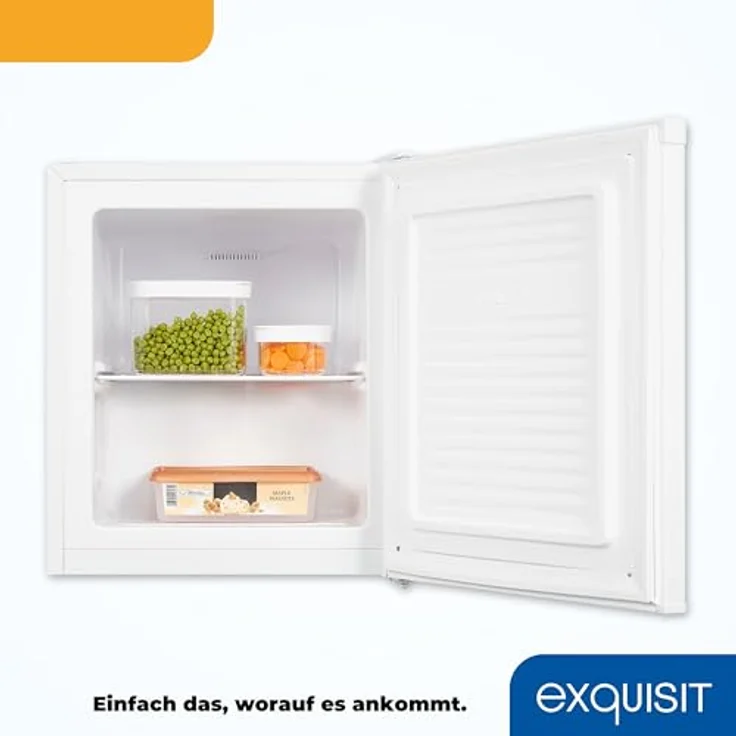 Exquisit Mini Gefrierschrank GB505-040E, 33l Nutzinhalt, 4 Sterne Gefrierfach -18°C, 40dB, Energieklasse E, weiss – Bild 5