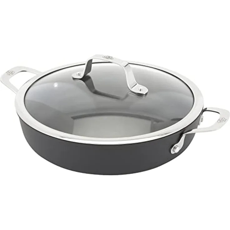 BALLARINI Alba Servierpfanne aus Aluminium mit 2 Griffen, 28 cm, Antihaftbeschichtung, für alle Herdarten