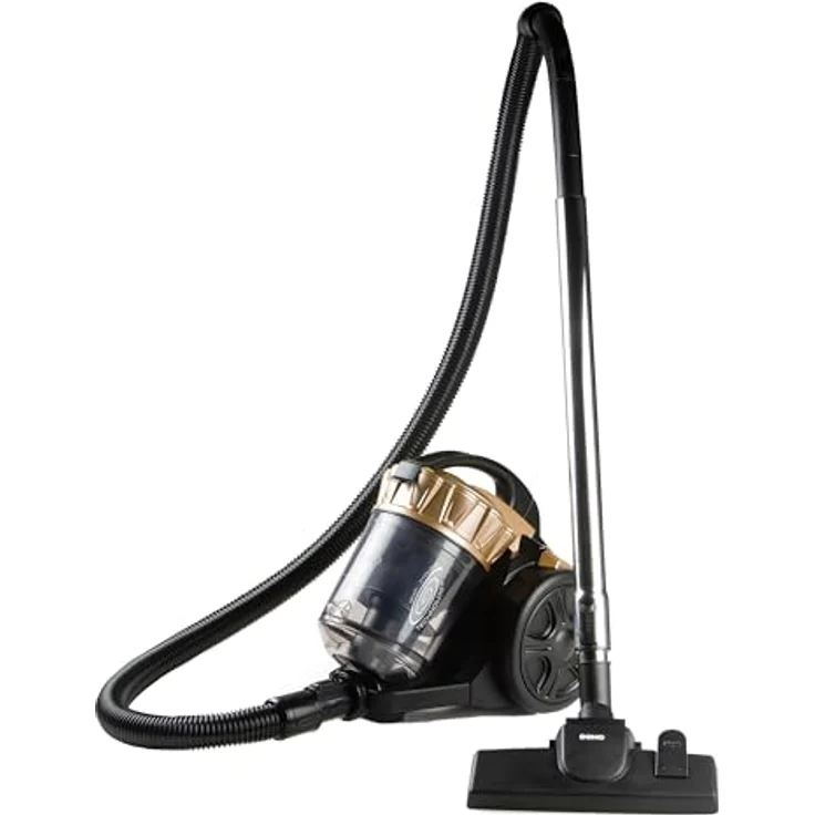 Domo DO7297S, Bodenstaubsauger beutellos, Gold/schwarz mit HEPA 13-Filter – Bild 1