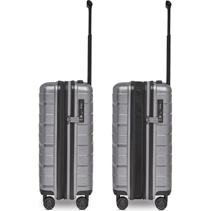 Bergpfeil Kleiner Hartschalen Kabinen-Koffer | Cabin-Trolley 40 x 22 x 55 cm, Polypropylen-Material, nur 2,8 kg, Doppelrollen & TSA-Schloss (Travel) – Bild 2