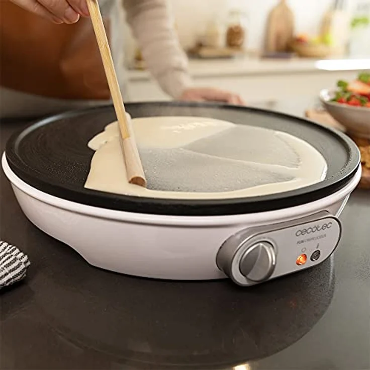 Cecotec Fun Crepelicious Crêpes-Maker, 1000W, Ø 30,5 cm, Kontrollleuchte, inkl. Teigverteiler, Holzspachtel – Bild 5