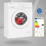 Exquisit Waschmaschine WA56110-020E | 6 kg Füllmenge | 1000 U/Min | Startzeitvorwahl | Kurzprogramm | 60 cm Breite
