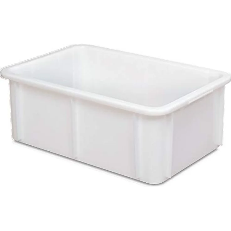 BRB 4x Eurobehälter für schwere Lasten, LxBxH 600x400x215 mm, 40 Liter, weiß - Stabiler Behälter im Euromaß 600x400, kälte- und hitzebeständig, spülmaschinenfest – Bild 2