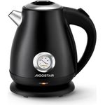 Aigostar Wasserkocher Retro Edelstahl Wasserkocher mit Temperaturanzeige, 1,7L