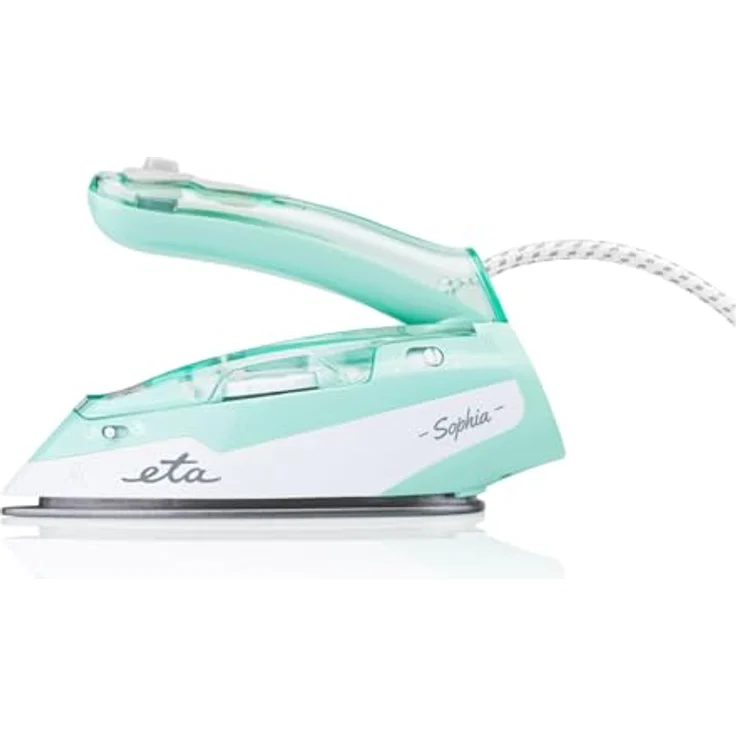 ETA Reise-Dampfbügeleisen Sophia I 1 100 W I Dampfstoß 50 g/min I Keramische Sohle I Klippbarer Griff I Duale Spannung I Leicht 710 g und Kompakt I Türkis – Bild 2