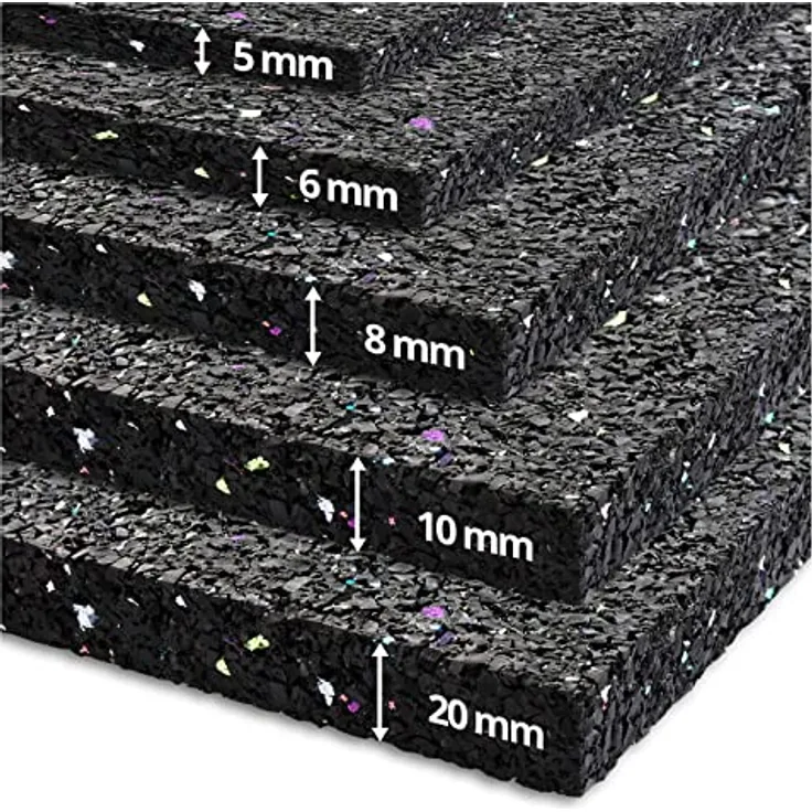 etm Antivibrationsmatte 60x60 cm, zuschneidbare Gummimatte für Waschmaschinen und Trockner, robuste Schallschutzmatte (0,5 cm)