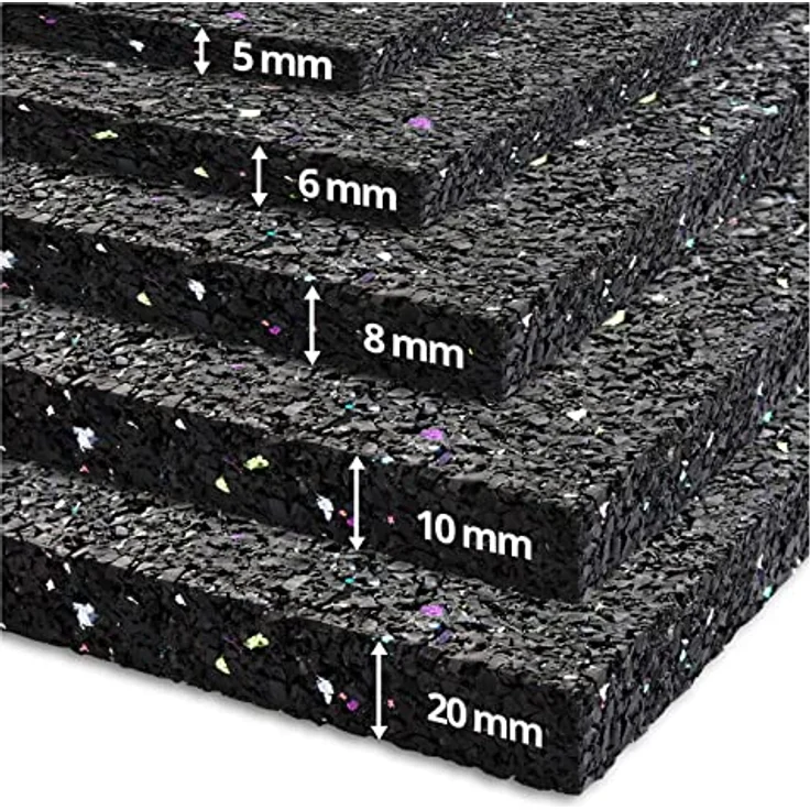 etm Antivibrationsmatte 60x60 cm, zuschneidbare Gummimatte für Waschmaschinen und Trockner, robuste Schallschutzmatte (0,5 cm) – Bild 1