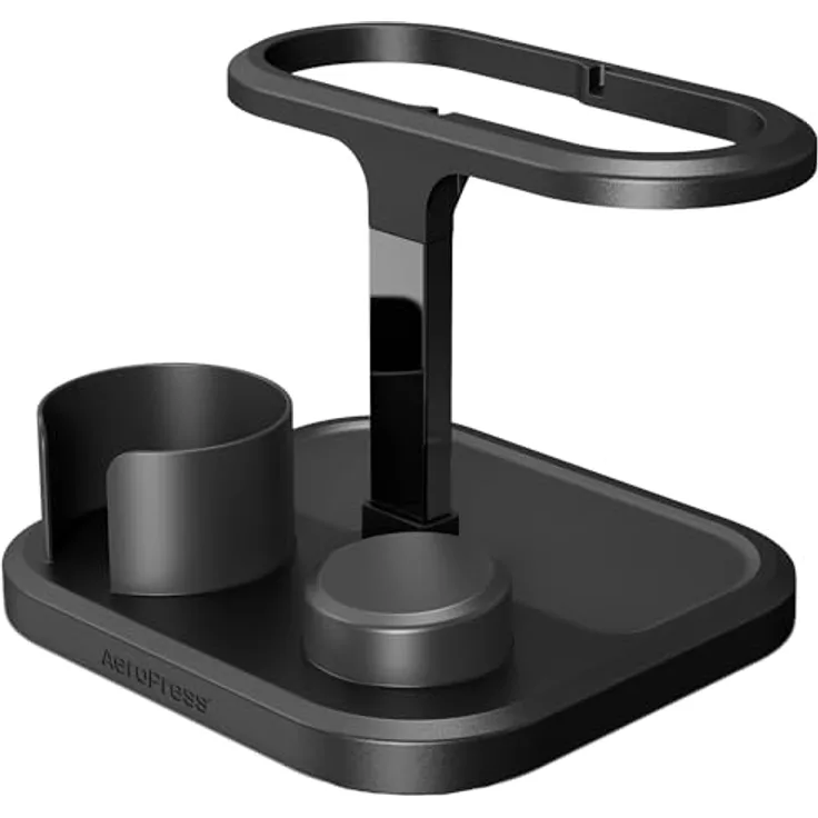 AeroPress Organizer Ständer, kompakte Aufbewahrung für Original, Clear, XL Kaffeemaschinen & Zubehör – rutschfester Stand, Schwarz