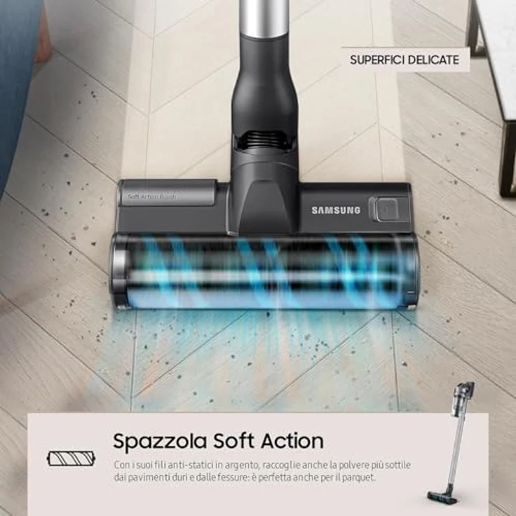 Samsung Jet 75 Complete Handstaubsauger VS20B75ACR5/WA, kabellos mit 200 Watt Saugkraft, 60 Minuten Akkulaufzeit, weiß – Bild 10