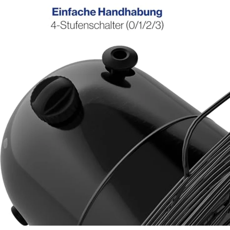 ProfiCare® Ventilator PC VL 3062 M Schwarz | Schwenkfunktion, leise 3 Stufen, Ø 25 cm, Tischventilator 30W – Bild 5