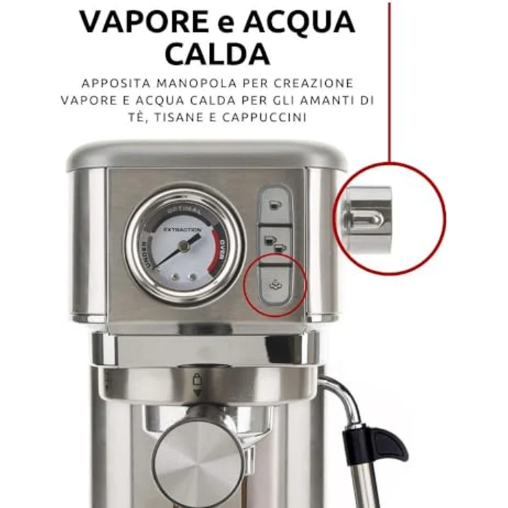 Ariete 1381 Espressomaschine 1,1 l Kaffeepad Gemahlener Kaffee 1300 W Silber – Bild 4