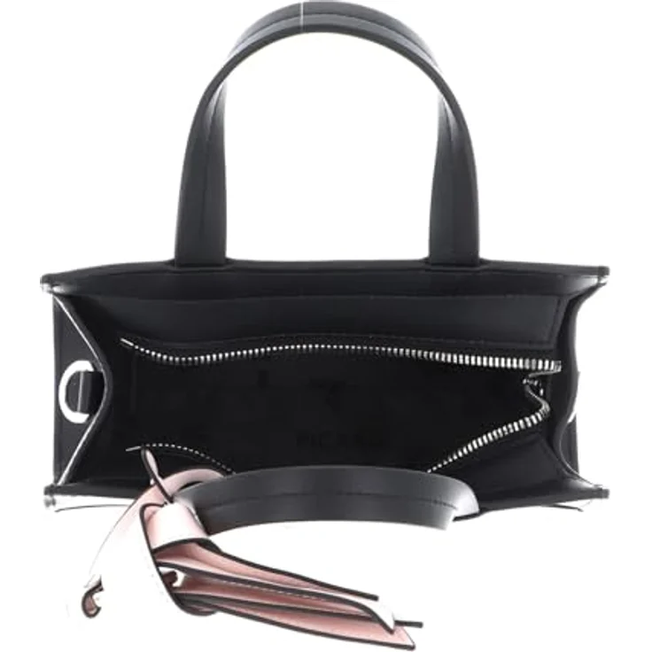 Picard Shopper Levante, Lederfaserstoff mit Reißverschluss und verstellbarem Umhängeriemen, schwarz – Bild 5