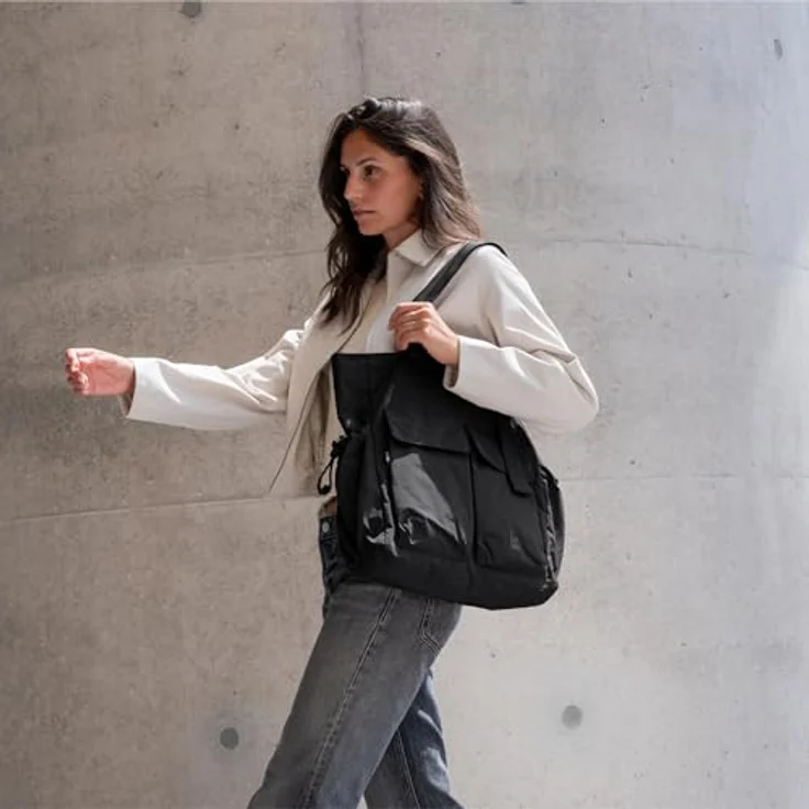 Got Bag Mellow Tote Bag, Monochrome Shopper Tasche aus 100% Polyester, 40 cm x 12 cm x 36 cm, schwarz – Bild 3