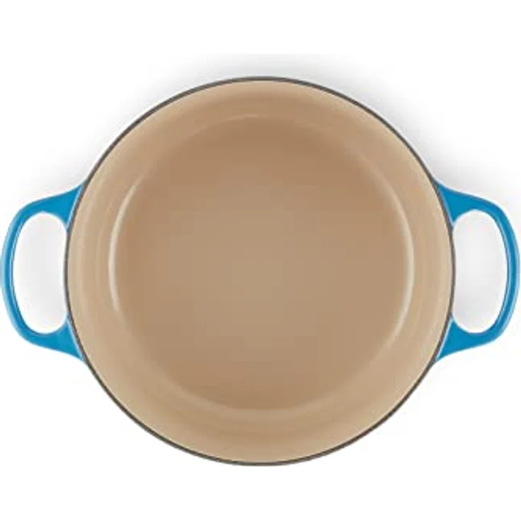 Le Creuset Signature Gusseisen-Bräter mit Deckel, Ø 26 cm, Rund, Für alle Herdarten und Induktion geeignet, Volumen: 5,3 l, 5,135 kg, Azure, 21177262202430 – Bild 5