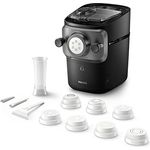 Philips Nudelmaschine Serie 7000 - ProExtrude-Technologie, Automatisches Abwiegen, vollautomatisch, 8 Formscheiben, Schwarz (HR2665/93)