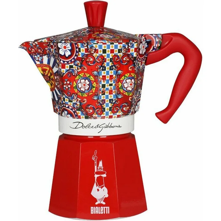 BIALETTI Espressokocher Bialetti Moka Express D&G, Aluminium für 6 Tassen, silberfarben, induktionsgeeignet