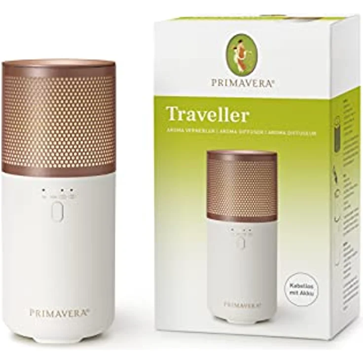 Primavera Aroma Vernebler Traveller, 4 Betriebsmodi, Akku- & kabelgebundener Betrieb möglich, ideal für unterwegs & im Auto, weiß roségold – Bild 6