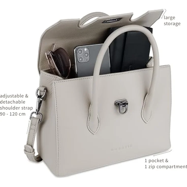 Bugatti Ira Schultertasche M, 27 cm, elegante Handtasche in zeitlosem Design – Bild 5