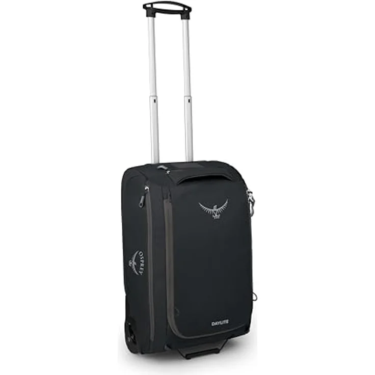 Osprey Daylite CO Whld Duffle 40, 2 Rollen Reisetasche, 58 cm, 40 l, Schwarz, Handgepäck mit Rucksackfunktion und zahlreichen Fächern – Bild 1