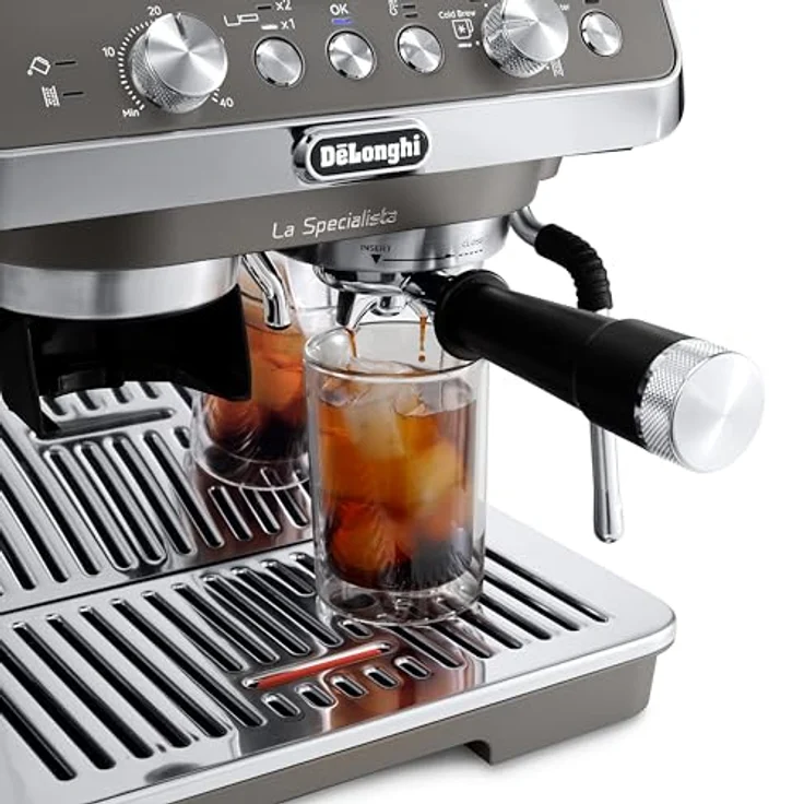 De'Longhi La Specialista Arte Evo EC9255.T Espresso Siebträgermaschine, mit Cold Brew-Funktion, mit Professioneller Milchaufschäumdüse, Sensor-Mahlwerk-Technologie, inkl. Barista-Kit, 1450W, Titan – Bild 2