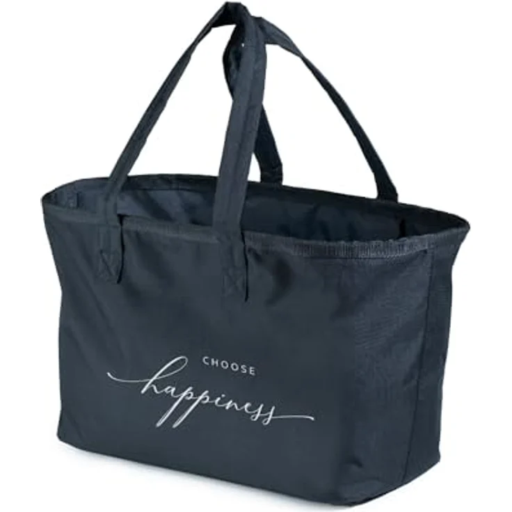 Einkaufstasche Falko light, schwarz, weiß – Bild 2