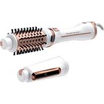 Rowenta Brush Activ Ultimate Care rotierende Warmluftbürste 2 in 1 StylingKeramikbeschichtungIonen Booster Technologie, Stylingdüse, innovative FlipFunktion, Weiß/Rosegold