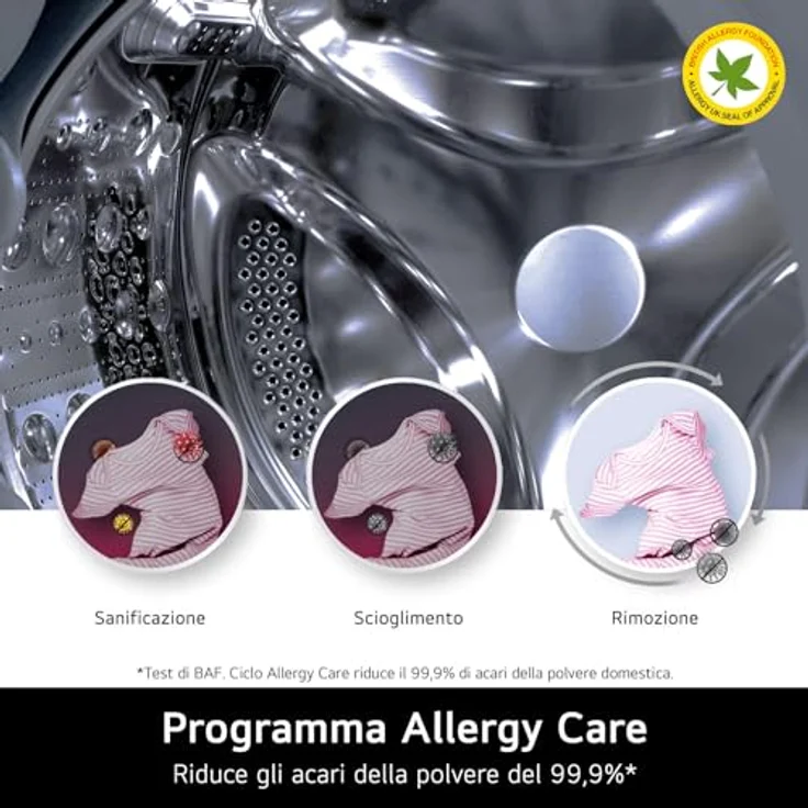 LG W4NX1095NWB, Waschtrockner Freistehend Frontlader, 9 kg Waschen, 5 kg Trocknen, weiß, Energieeffizienzklasse A/E, 1400 U/min, vielseitige Programme, Aquastop – Bild 7